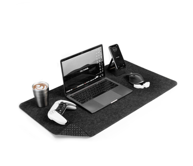 Deltahub Minimalistic Desk Pad - Dark Grey - M - 1151363 - zdjęcie